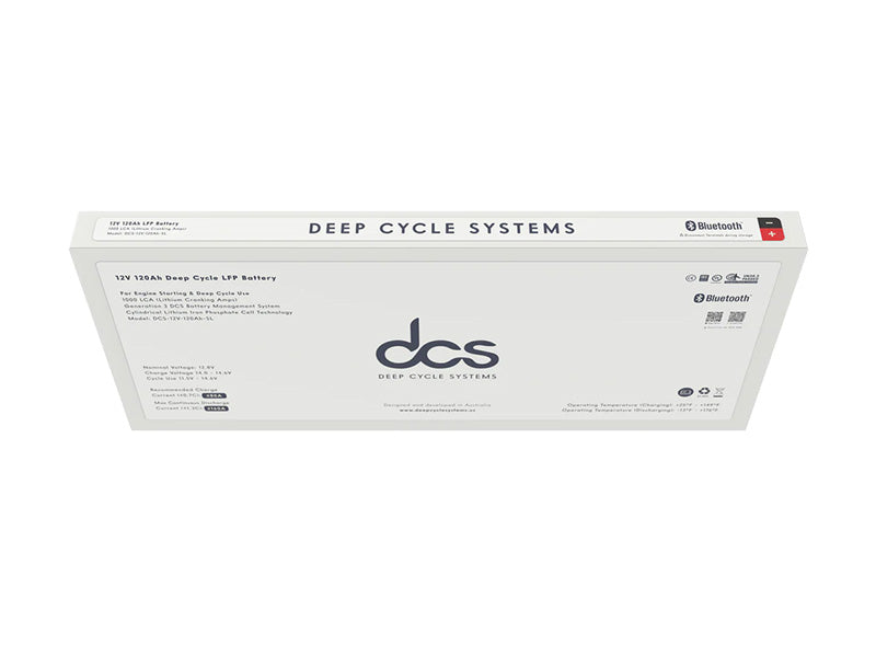 DCS 12v 120Ah Super Slimline Deep Cycle Lithium Iron Phosphate (LiFePo4) Battery