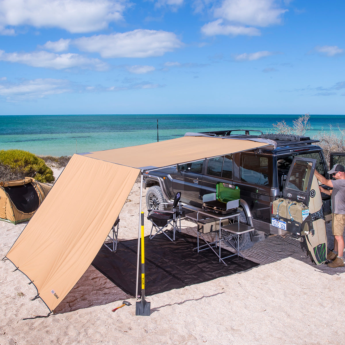 ARB Soft Case Touring Awning with Light 2500x2500