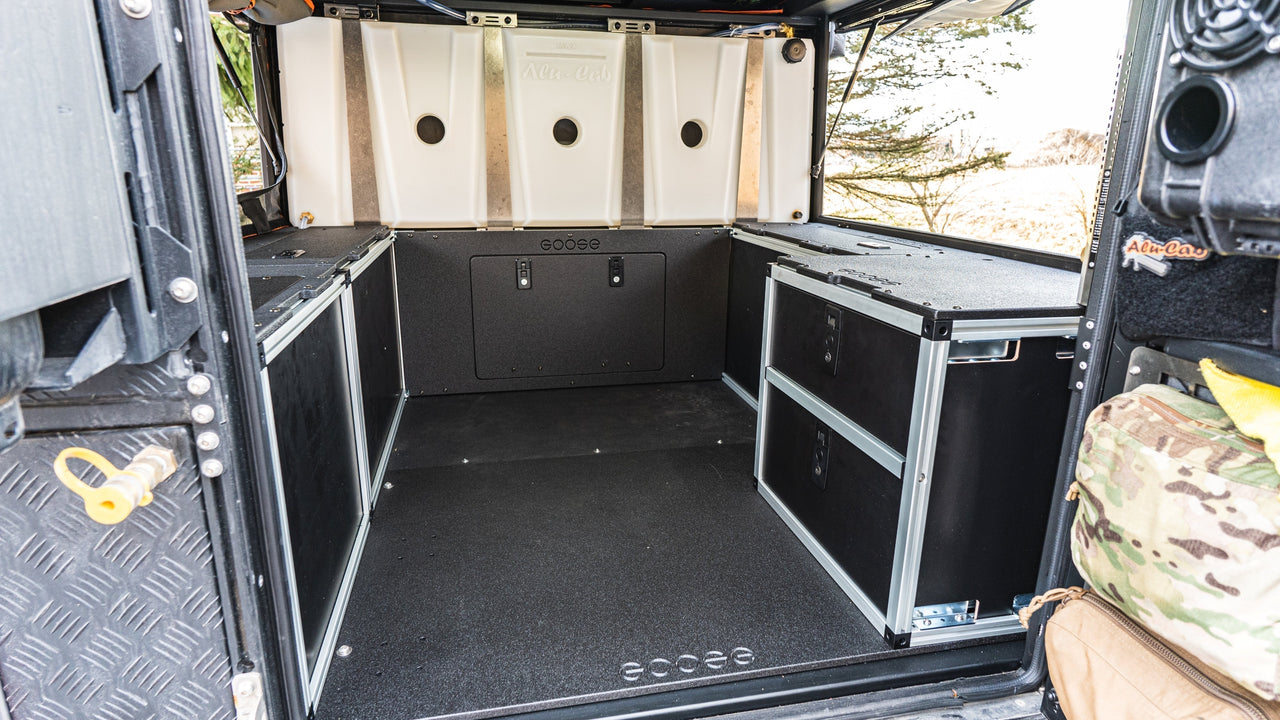 GOOSE GEAR Alu-Cab Canopy Camper V2 - Ford Ranger 2019-Present 4th Gen. - Rear Double Drawer Module - 6' Bed