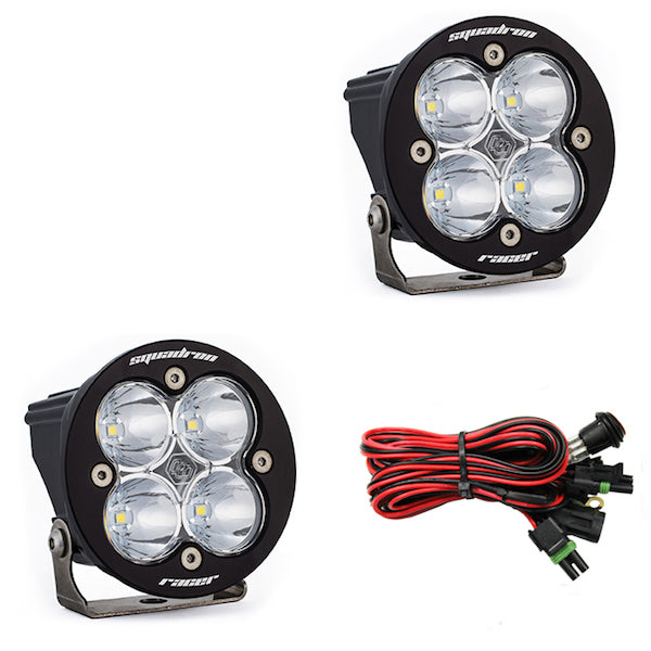 BAJA DESIGNS Squadron Racer Edition Off Road LED Light (Single, Pair) -  Squadron Racer Edition Pair / White/Spot / Round/Black